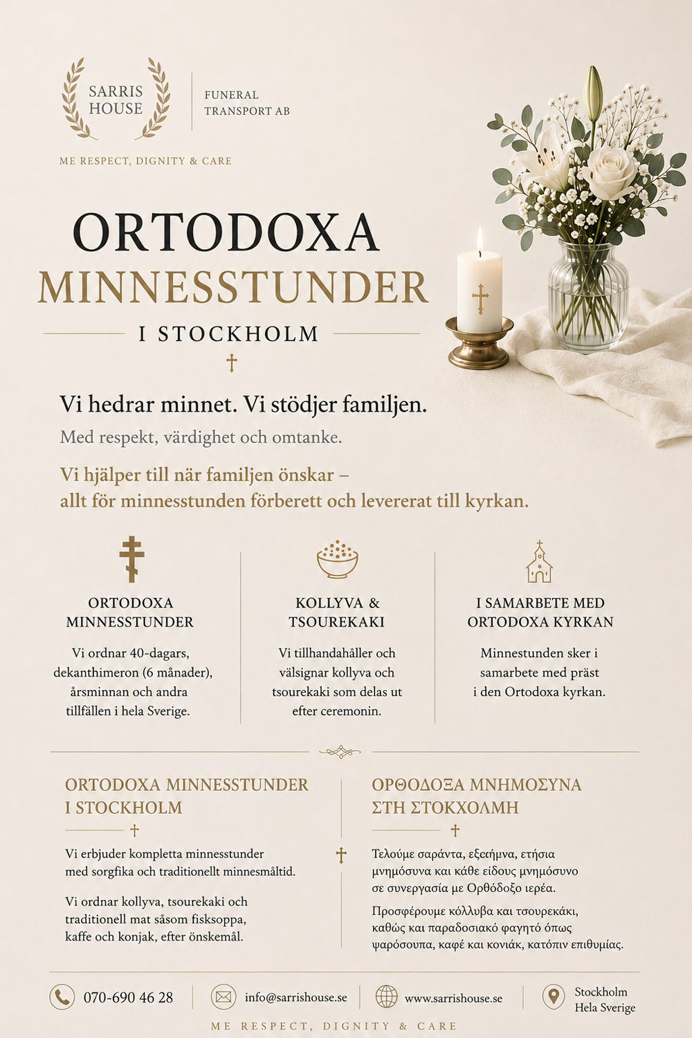 Infoblad om Ortodoxa minnesstunder