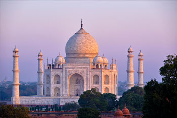 Byggnaden Taj Mahal